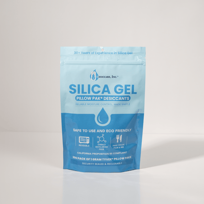 1 Gram Silica Gel Pillow Pak® Desiccant in Tyvek – Food Safe Moisture Absorbers (200-Pack)