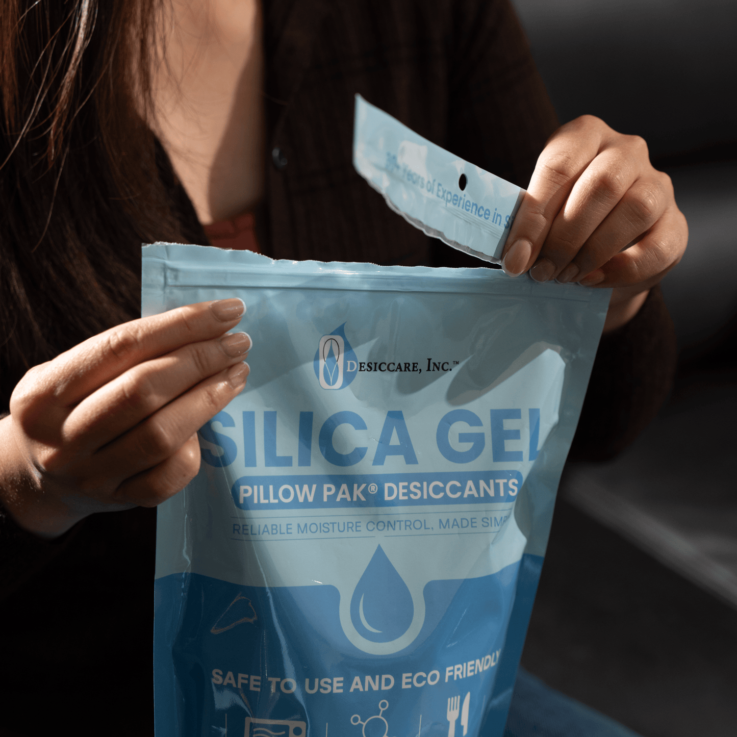 5 Gram Silica Gel Pillow Pak® Desiccant in Tyvek – Food Safe Moisture Absorbers (100-Pack)
